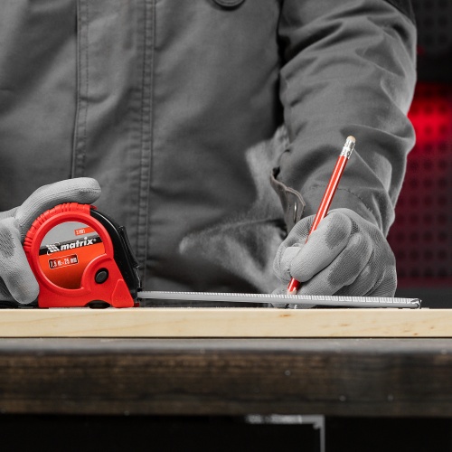 Рулетка Rubber,7,5 м х 25 мм,обрезиненный корпус Matrix купить в Москве с доставкой по всей России | ProtosMarket.ru