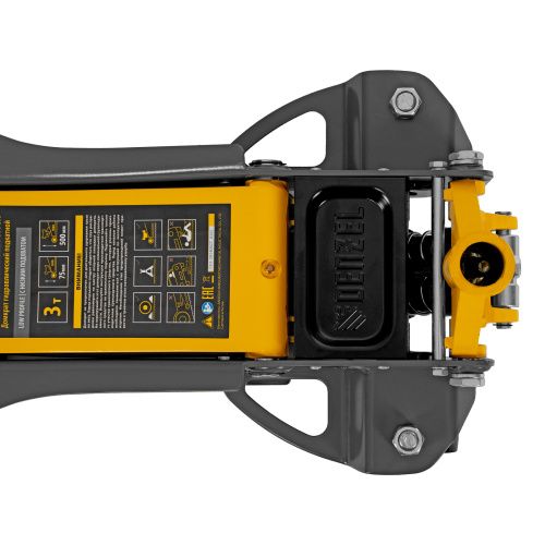 Домкрат гидравлический подкатной, 3 т, 75-500 мм, быстрый подъем, низкий подхват, проф. Denzel купить в Москве с доставкой по всей России | ProtosMarket.ru