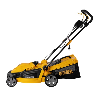 Газонокосилка электрическая GM-2000, 2000 Вт, ширина 43 см, 6 уровней, травосборник 45 л. Denzel купить в Москве с доставкой по всей России | ProtosMarket.ru