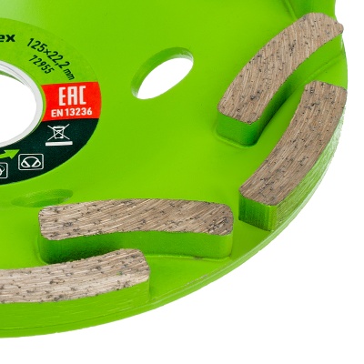 Чашка алмазная зачистная 125 мм, двухрядная Сибртех купить в Москве с доставкой по всей России | ProtosMarket.ru