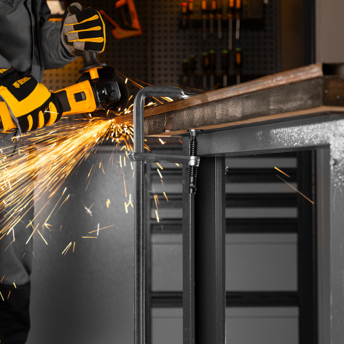 Струбцина F-образная, 100x600мм, кованая Denzel купить в Москве с доставкой по всей России | ProtosMarket.ru