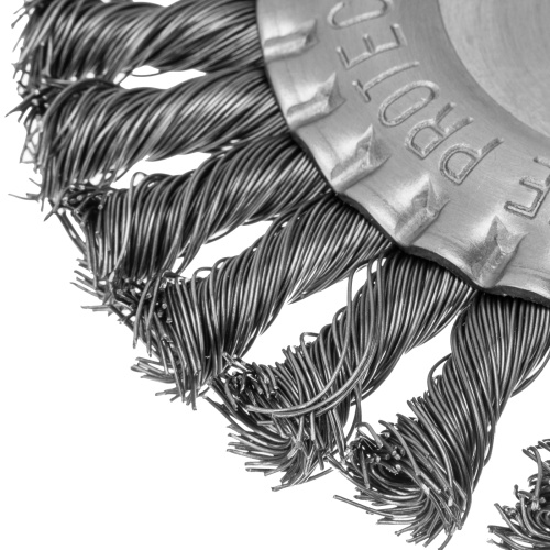 Щетка для УШМ 150 мм, посадка 22.2 мм, плоская, крученая металлическая проволока Сибртех купить в Москве с доставкой по всей России | ProtosMarket.ru