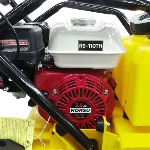 Виброплита бензиновая прямоходная NORSU RF-110TH (колесный комплект, бак для воды) купить в Москве с доставкой по всей России | ProtosMarket.ru