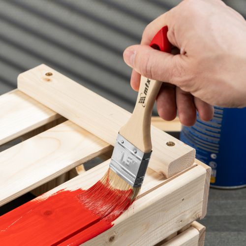 Кисть плоская "Стандарт" 1.5" (38 мм) натуральная щетина, деревянная ручка MTX купить в Москве с доставкой по всей России | ProtosMarket.ru