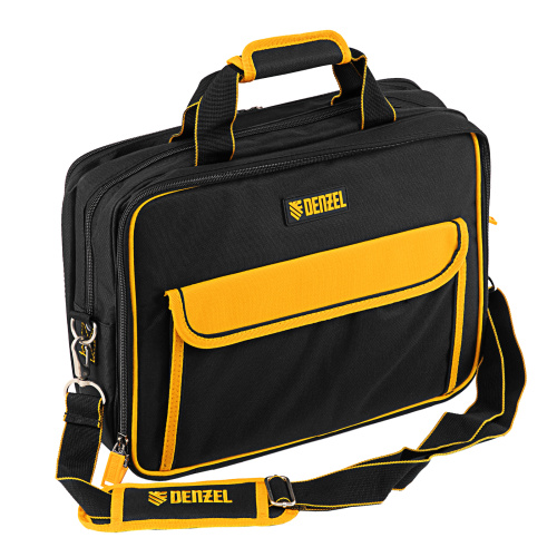 Сумка для инструмента, 400х170х300 мм, 3 отделения, 28 карманов, наплечный ремень Denzel купить в Москве с доставкой по всей России | ProtosMarket.ru