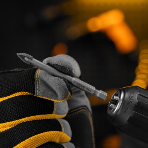 Сверло по керамической плитке 8 мм, крестовая пластина, шестигранный хвостовик// Denzel купить в Москве с доставкой по всей России | ProtosMarket.ru