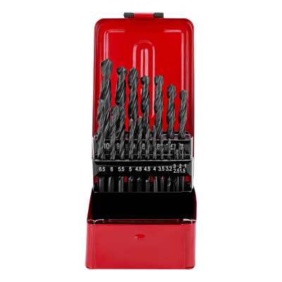 Набор сверл по металлу, 1-10 мм, (через 0.5 мм +3.2 и 4.8 мм) HSS 21 шт, металлический бокс, цилиндрический хвостовик Sparta купить в Москве с доставкой по всей России | ProtosMarket.ru