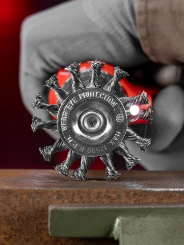 Щетка для дрели, 75 мм, плоская со шпилькой, крученая металлическая проволока Matrix купить в Москве с доставкой по всей России | ProtosMarket.ru