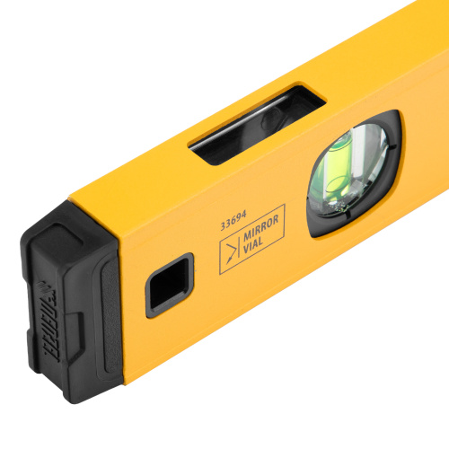 Уровень алюминиевый, магнит, фрезерованный, 3 глазка (1 зеркал.) 0,5 мм/м, 1200 мм Denzel купить в Москве с доставкой по всей России | ProtosMarket.ru