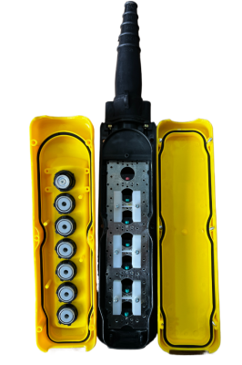 Пульт управления XAC-A6713Y для тали (6 кнопок, 1 скорость, ключ-марка, стоп, IP65, 380В) купить в Москве с доставкой по всей России | ProtosMarket.ru