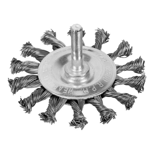 Щетка для дрели, 75 мм, плоская со шпилькой, крученая металлическая проволока Matrix купить в Москве с доставкой по всей России | ProtosMarket.ru