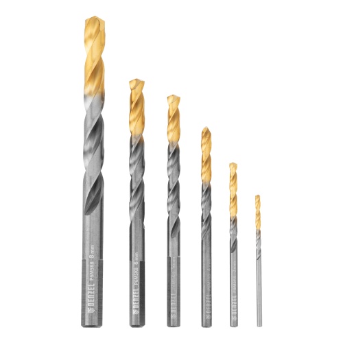Набор сверл по металлу, 2-8мм, Р6М5К8-TiN, Golden Tip, 6 шт Denzel купить в Москве с доставкой по всей России | ProtosMarket.ru