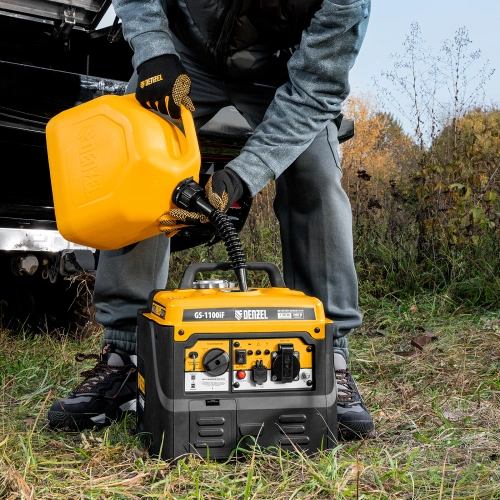 Генератор инверторный GS-1100iF, 1,1 кВт, 230 В, ручной старт DENZEL купить в Москве с доставкой по всей России | ProtosMarket.ru