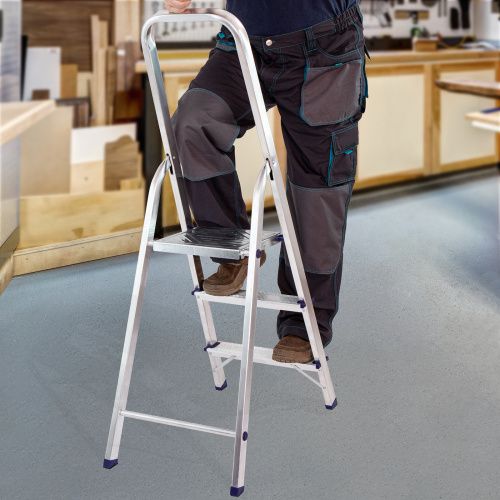 Стремянка усиленная, 3 ступени, алюминиевая, MTX купить в Москве с доставкой по всей России | ProtosMarket.ru