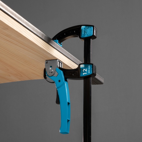 Струбцина реечная быстрозажимная 12, металлический корпус, рычажный храповой механизм, 300 мм Gross купить в Москве с доставкой по всей России | ProtosMarket.ru