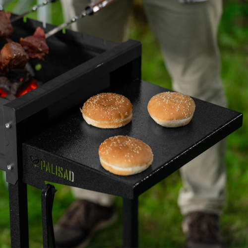 Мангал сварной на колесах, 662 х 390 х 152/805 мм, сталь 2 мм, кочерга в комплекте, Camping Palisad купить в Москве с доставкой по всей России | ProtosMarket.ru