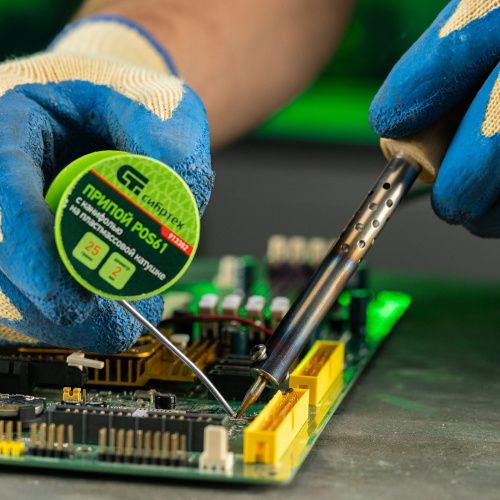 Припой с канифолью, D 2 мм, 25 г, POS61, на пластмассовой катушке Сибртех купить в Москве с доставкой по всей России | ProtosMarket.ru