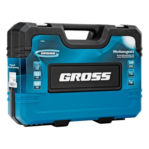 Набор инструментов, 1/4", 1/2", CrV, 120 зубьев, 109 предметов Gross купить в Москве с доставкой по всей России | ProtosMarket.ru