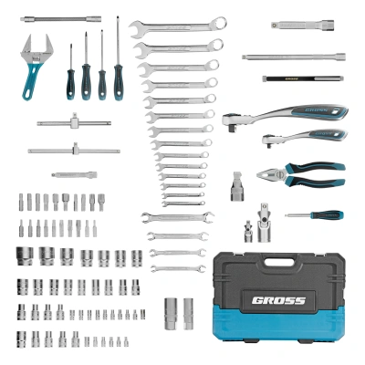 Набор инструментов, 1/4", 1/2", CrV, 120 зубьев, 101 предмет Gross купить в Москве с доставкой по всей России | ProtosMarket.ru