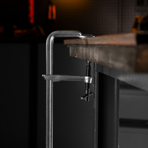 Струбцина F-образная, 120x600мм, кованая Denzel купить в Москве с доставкой по всей России | ProtosMarket.ru