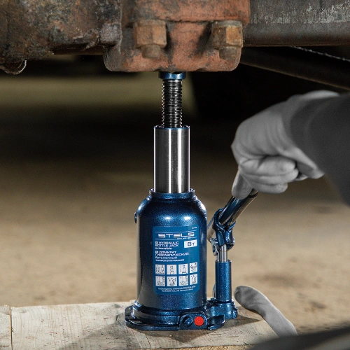 Домкрат гидравлический бутылочный телескопический, 8 т, подъем 180-410 мм Stels купить в Москве с доставкой по всей России | ProtosMarket.ru