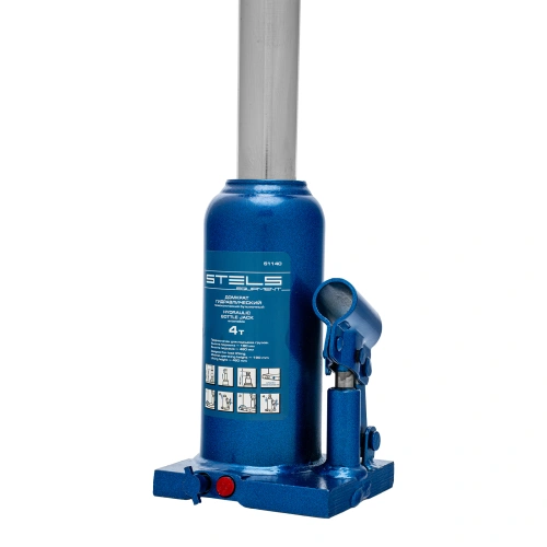 Домкрат гидравлический бутылочный телескопический, 4 т, h подъема 190-480 мм Stels по ценам производителя в Москве с доставкой по всей России