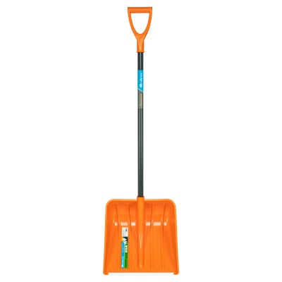 Лопата для уборки снега пластиковая, 400х405х1380 мм, стальной черенок, усиленная// Сибртех купить в Москве с доставкой по всей России | ProtosMarket.ru