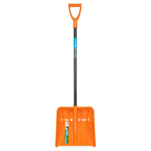 Лопата для уборки снега пластиковая, 400х405х1380 мм, стальной черенок, усиленная// Сибртех купить в Москве с доставкой по всей России | ProtosMarket.ru