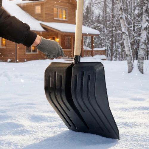 Лопата для уборки снега пластиковая, 420 х 425 мм, без черенка, Сибртех купить в Москве с доставкой по всей России | ProtosMarket.ru