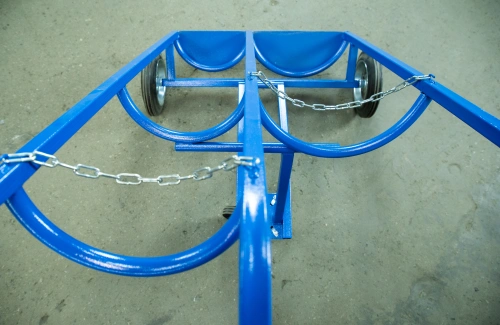 Тележка для баллонов пропан + кислород TOR ТГК-П, 2 баллона (250 резина + 160 поворотное) купить в Москве с доставкой по всей России | ProtosMarket.ru