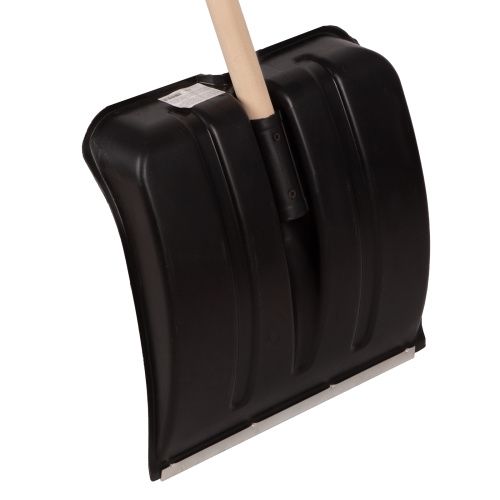 Лопата для уборки снега пластиковая, 380х385х1420 мм, деревянный черенок купить в Москве с доставкой по всей России | ProtosMarket.ru