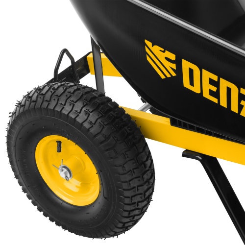 Тачка строительная, усиленная, объем 140 л, 250 кг, двухколесная, колесо 15х6.00-6// Denzel купить в Москве с доставкой по всей России | ProtosMarket.ru