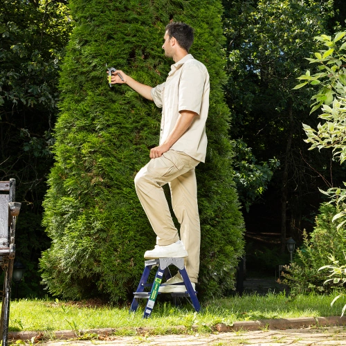 Стремянка двусторонняя 2 ступени, стальная, Сибртех купить в Москве с доставкой по всей России | ProtosMarket.ru