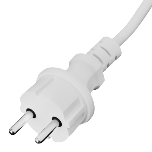 Шнур сетевой Energy Series, ПВС, 1,5 м, 2 x 1,5 мм, с неразборной вилкой, белый, Denzel купить в Москве с доставкой по всей России | ProtosMarket.ru