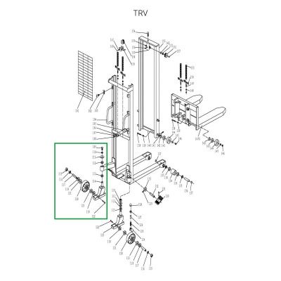 Колесная опора поворотная в сборе для TRV купить в Москве с доставкой по всей России | ProtosMarket.ru