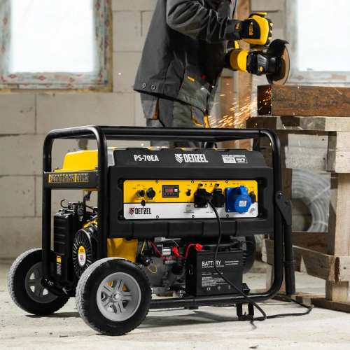 Генератор бензиновый PS 70 EA, 7.0 кВт, 230 В, 25 л, коннектор автоматики, электростартер Denzel купить в Москве с доставкой по всей России | ProtosMarket.ru