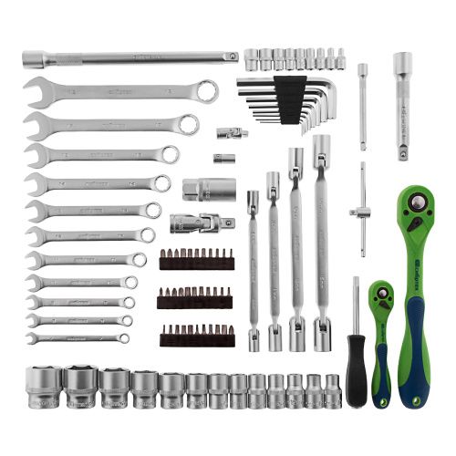 Набор инструментов 89 предметов, CrV 1/2", 1/4" Сибртех купить в Москве с доставкой по всей России | ProtosMarket.ru