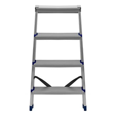 Стремянка двусторонняя 4 ступени, алюминиевая, Сибртех купить в Москве с доставкой по всей России | ProtosMarket.ru