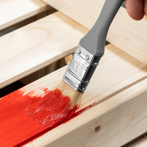 Кисть плоская "Евро" 1", натуральная щетина, пластмассовая ручка MTX купить в Москве с доставкой по всей России | ProtosMarket.ru