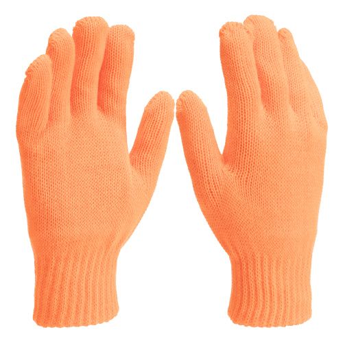 Перчатки трикотажные, акрил, двойные, оранжевый, двойная манжета Сибртех купить в Москве с доставкой по всей России | ProtosMarket.ru