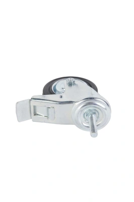 Колесо поворотное SCtB 42 100 мм резина с болтом и тормозом (F) купить в Москве с доставкой по всей России | ProtosMarket.ru