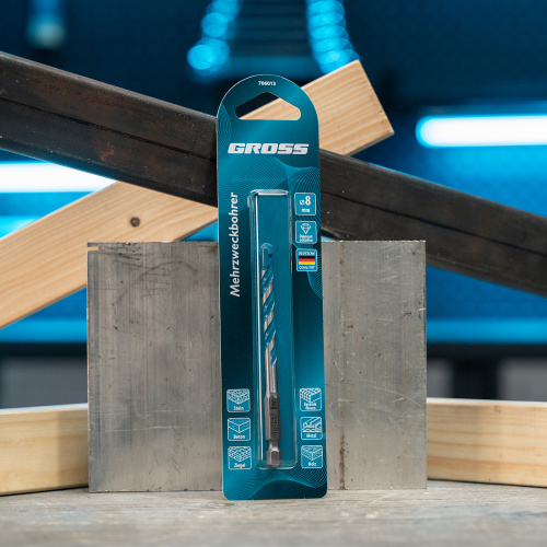 Сверло универсальное, Multipurpose PRO, 6-гр. хвостовик, 8мм Gross купить в Москве с доставкой по всей России | ProtosMarket.ru