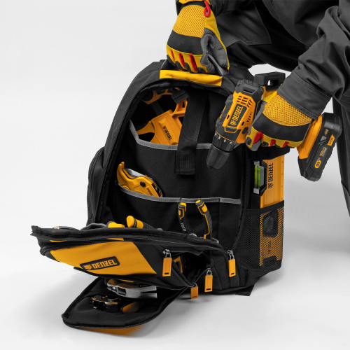 Рюкзак для инструмента, 365х190х430 мм, 3 отделения, 26 карманов Denzel купить в Москве с доставкой по всей России | ProtosMarket.ru