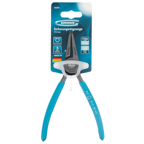 Съемник, 175 мм, для внешних стопорных колец (19-60 мм) прямые губки (разжим) Gross купить в Москве с доставкой по всей России | ProtosMarket.ru