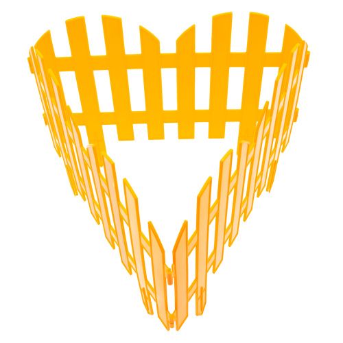 Забор декоративный "Романтика", 28 х 300 см, желтый, Palisad купить в Москве с доставкой по всей России | ProtosMarket.ru