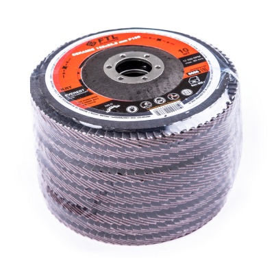 Круг лепестковый с керамическим абразивом для шлифования по нержавеющей стали FTL Everest 27 125 х 22,2 мм P100 купить в Москве с доставкой по всей России | ProtosMarket.ru