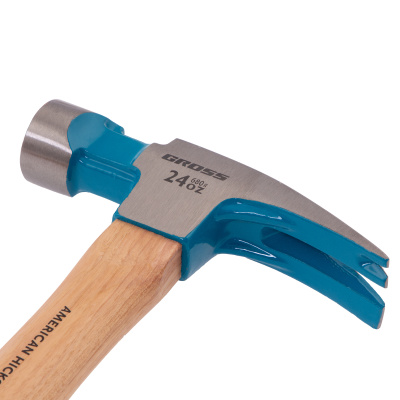 Молоток-гвоздодер, 680 г, угол 75, магнит, обрезиненная рукоятка AMERICAN HICKORY GROSS купить в Москве с доставкой по всей России | ProtosMarket.ru