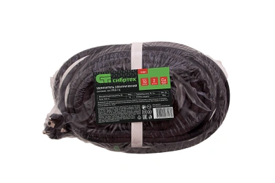 Удлинитель силовой 10 м, 16 А, тип УХз16, КГ 3 x 1.5 мм, 1 розетка, Сибртех купить в Москве с доставкой по всей России | ProtosMarket.ru