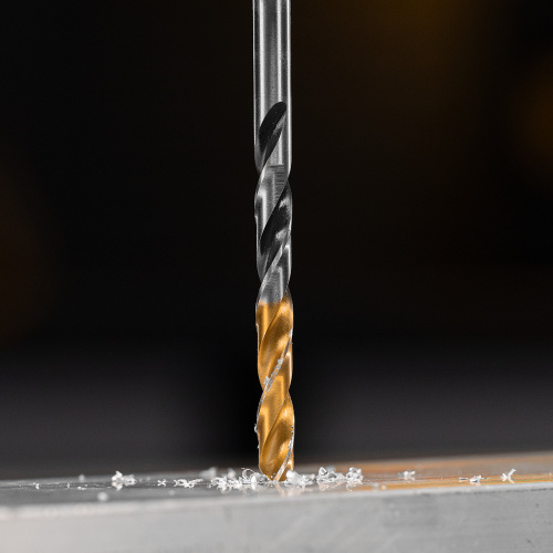 Сверло спиральное по металлу 5 x 86мм, Р6М5, Golden Tip, многогранная заточка Denzel купить в Москве с доставкой по всей России | ProtosMarket.ru