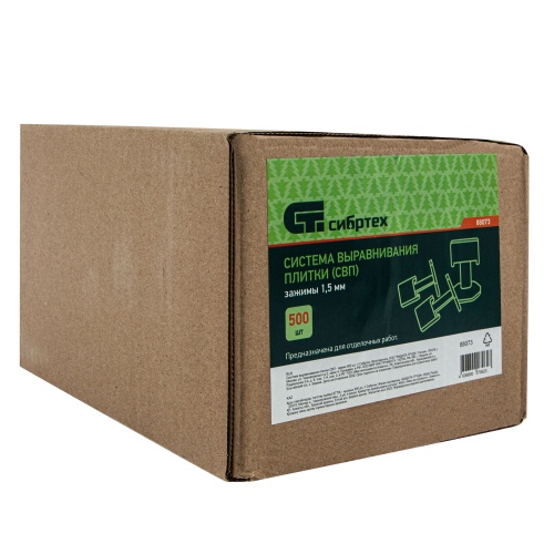 Система выравнивания плитки СВП - зажим 500 шт Сибртех купить в Москве с доставкой по всей России | ProtosMarket.ru